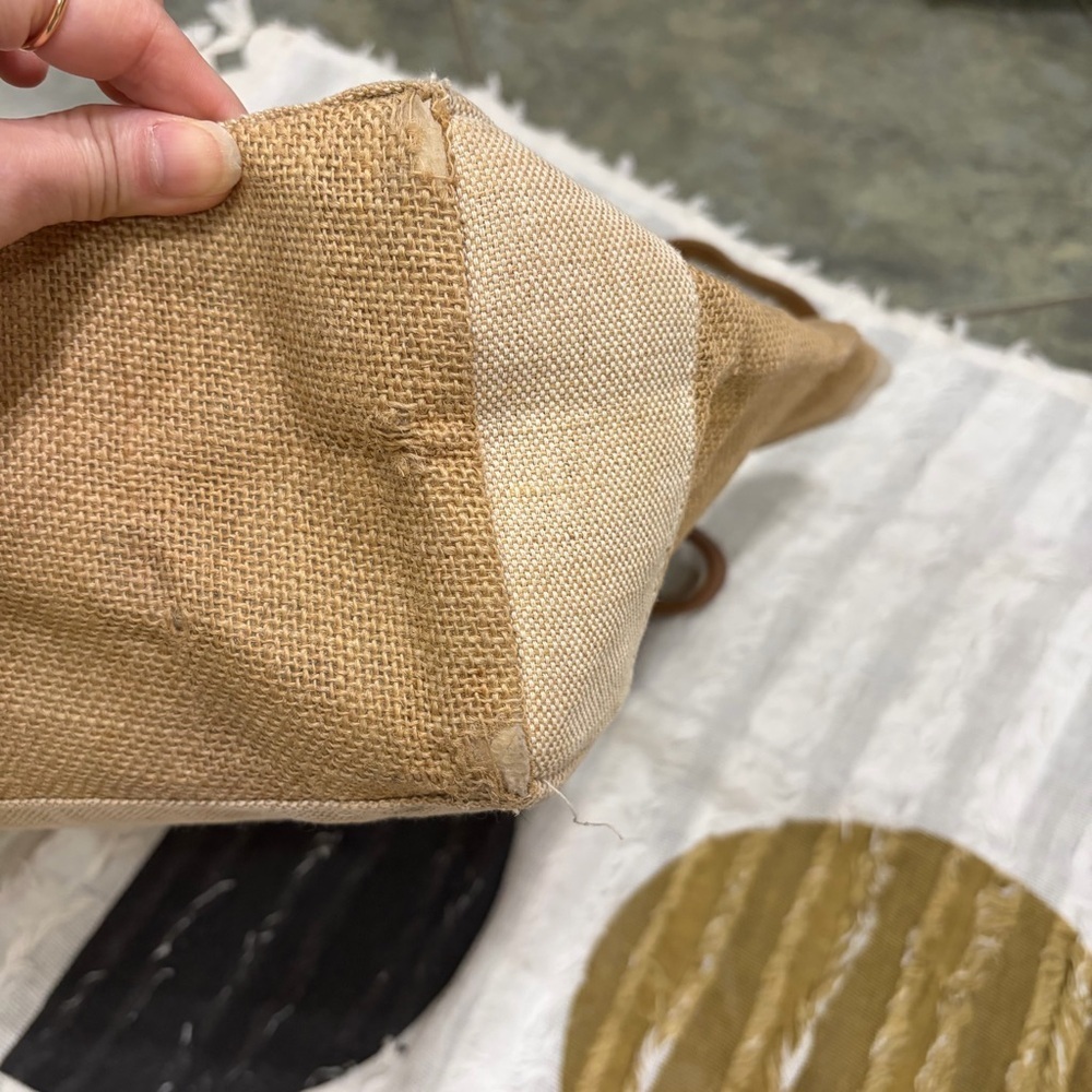 Apolis Global Citizen Burlap Market Tote Bag Santa Monica California USA Cottage - Picture 11 of 14